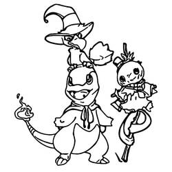 Dessin à colorier: Pokémon Halloween (Fêtes et Célébrations) #203942 - Coloriages à Imprimer Gratuits