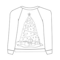 Dessin à colorier: Pull de Noël (Fêtes et Célébrations) #191597 - Coloriages à Imprimer Gratuits
