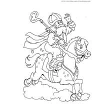 Coloriage Saint Nicolas (Fêtes et Célébrations) #59183 à imprimer et colorier