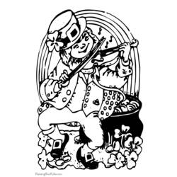 Dessin à colorier: Saint Patrick (Fêtes et Célébrations) #58002 - Coloriages à Imprimer Gratuits