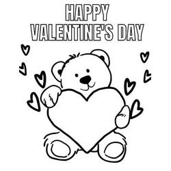 Coloriage Saint Valentin (Fêtes et Célébrations) #177822 à imprimer et colorier