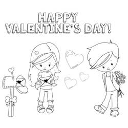 Coloriage Saint Valentin (Fêtes et Célébrations) #177843 à imprimer et colorier