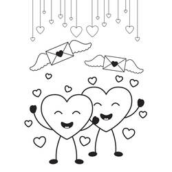 Coloriage Saint Valentin (Fêtes et Célébrations) #177864 à imprimer et colorier