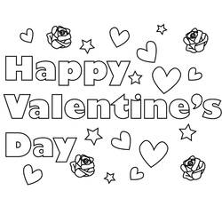 Coloriage Saint Valentin (Fêtes et Célébrations) #177869 à imprimer et colorier