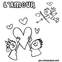 Dessin à colorier: Saint Valentin (Fêtes et Célébrations) #53972 - Coloriages à Imprimer Gratuits
