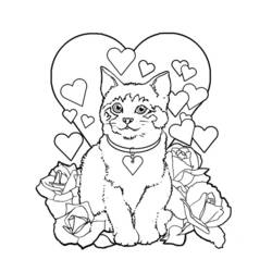Dessin à colorier: Saint Valentin (Fêtes et Célébrations) #53997 - Coloriages à Imprimer Gratuits