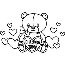 Dessin à colorier: Saint Valentin (Fêtes et Célébrations) #53999 - Coloriages à Imprimer Gratuits