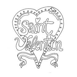 Coloriage Saint Valentin (Fêtes et Célébrations) #54008 à imprimer et colorier