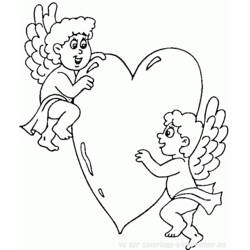 Dessin à colorier: Saint Valentin (Fêtes et Célébrations) #54141 - Coloriages à Imprimer Gratuits