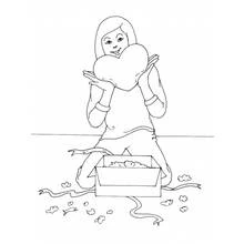 Coloriage Saint Valentin (Fêtes et Célébrations) #54158 à imprimer et colorier