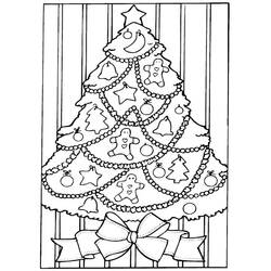 Dessin à colorier: Sapin de Noël (Fêtes et Célébrations) #167437 - Coloriages à Imprimer Gratuits