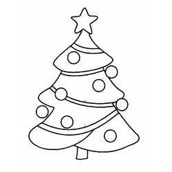 Dessin à colorier: Sapin de Noël (Fêtes et Célébrations) #167440 - Coloriages à Imprimer Gratuits