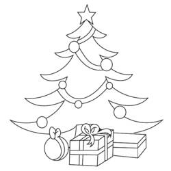 Dessin à colorier: Sapin de Noël (Fêtes et Célébrations) #167445 - Coloriages à Imprimer Gratuits
