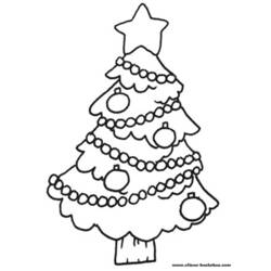 Dessin à colorier: Sapin de Noël (Fêtes et Célébrations) #167453 - Coloriages à Imprimer Gratuits