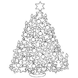 Dessin à colorier: Sapin de Noël (Fêtes et Célébrations) #167456 - Coloriages à Imprimer Gratuits