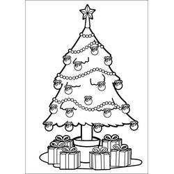 Dessin à colorier: Sapin de Noël (Fêtes et Célébrations) #167464 - Coloriages à Imprimer Gratuits