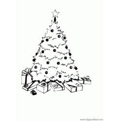 Dessin à colorier: Sapin de Noël (Fêtes et Célébrations) #167478 - Coloriages à Imprimer Gratuits