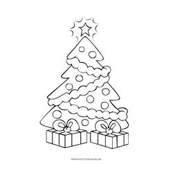 Dessin à colorier: Sapin de Noël (Fêtes et Célébrations) #167481 - Coloriages à Imprimer Gratuits