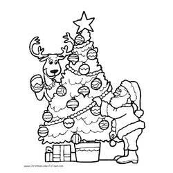 Dessin à colorier: Sapin de Noël (Fêtes et Célébrations) #167482 - Coloriages à Imprimer Gratuits