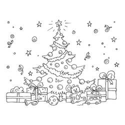 Dessin à colorier: Sapin de Noël (Fêtes et Célébrations) #167488 - Coloriages à Imprimer Gratuits