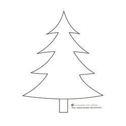 Dessin à colorier: Sapin de Noël (Fêtes et Célébrations) #167489 - Coloriages à Imprimer Gratuits