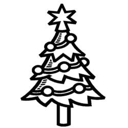 Dessin à colorier: Sapin de Noël (Fêtes et Célébrations) #167514 - Coloriages à Imprimer Gratuits
