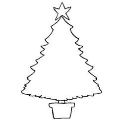 Dessin à colorier: Sapin de Noël (Fêtes et Célébrations) #167631 - Coloriages à Imprimer Gratuits
