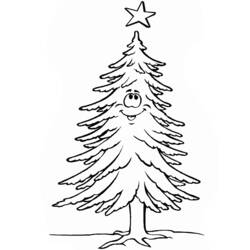 Dessin à colorier: Sapin de Noël (Fêtes et Célébrations) #167657 - Coloriages à Imprimer Gratuits