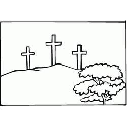 Dessin à colorier: Vendredi Saint (Fêtes et Célébrations) #210826 - Coloriages à Imprimer Gratuits
