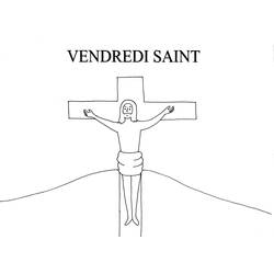Dessin à colorier: Vendredi Saint (Fêtes et Célébrations) #61014 - Coloriages à Imprimer Gratuits