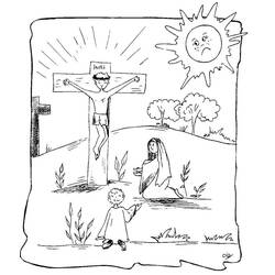 Dessin à colorier: Vendredi Saint (Fêtes et Célébrations) #61016 - Coloriages à Imprimer Gratuits