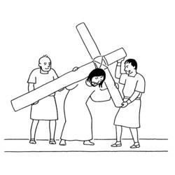 Dessin à colorier: Vendredi Saint (Fêtes et Célébrations) #61104 - Coloriages à Imprimer Gratuits