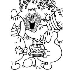 Dessin à colorier: Anniversaire (Fêtes et Occasions spéciales) #57103 - Coloriages à Imprimer Gratuits