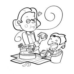 Dessin à colorier: Anniversaire (Fêtes et Occasions spéciales) #57194 - Coloriages à Imprimer Gratuits