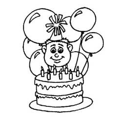 Dessin à colorier: Anniversaire (Fêtes et Occasions spéciales) #57244 - Coloriages à Imprimer Gratuits