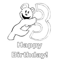 Dessin à colorier: Anniversaire (Fêtes et Occasions spéciales) #57251 - Coloriages à Imprimer Gratuits