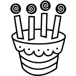 Dessin à colorier: Anniversaire (Fêtes et Occasions spéciales) #57278 - Coloriages à Imprimer Gratuits