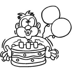 Dessin à colorier: Anniversaire (Fêtes et Occasions spéciales) #57289 - Coloriages à Imprimer Gratuits