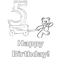 Dessin à colorier: Anniversaire (Fêtes et Occasions spéciales) #57331 - Coloriages à Imprimer Gratuits