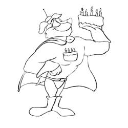 Dessin à colorier: Anniversaire (Fêtes et Occasions spéciales) #57395 - Coloriages à Imprimer Gratuits