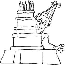 Dessin à colorier: Anniversaire (Fêtes et Occasions spéciales) #57454 - Coloriages à Imprimer Gratuits