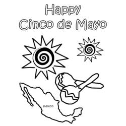 Dessin à colorier: Cinco de Mayo (Fêtes et Occasions spéciales) #59979 - Coloriages à imprimer