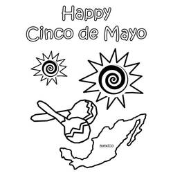 Dessin à colorier: Cinco de Mayo (Fêtes et Occasions spéciales) #60010 - Coloriages à imprimer