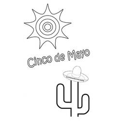 Dessin à colorier: Cinco de Mayo (Fêtes et Occasions spéciales) #60026 - Coloriages à imprimer