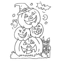 Dessin à colorier: Halloween (Fêtes et Occasions spéciales) #55145 - Coloriages à imprimer