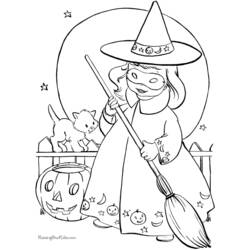 Dessin à colorier: Halloween (Fêtes et Occasions spéciales) #55287 - Coloriages à Imprimer Gratuits