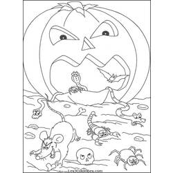 Dessin à colorier: Halloween (Fêtes et Occasions spéciales) #55295 - Coloriages à Imprimer Gratuits