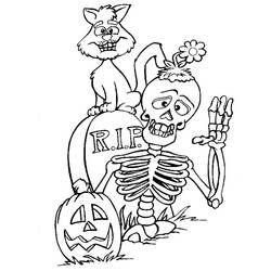 Dessin à colorier: Halloween (Fêtes et Occasions spéciales) #55391 - Coloriages à Imprimer Gratuits