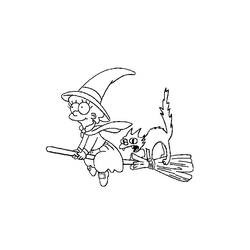 Dessin à colorier: Halloween (Fêtes et Occasions spéciales) #55445 - Coloriages à Imprimer Gratuits