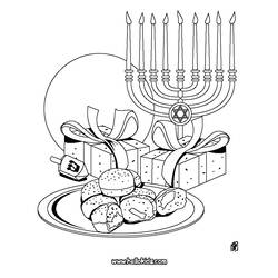 Dessin à colorier: Hanoucca (Fêtes et Occasions spéciales) #59624 - Coloriages à imprimer